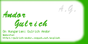 andor gulrich business card